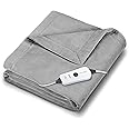 Beurer Electric Warm Heated Blanket Comfortable & Cozy Fleece, 50" x 60", Fast Heating, Full Body Uniform Heat, Machine Washa
