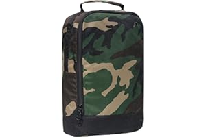 NORTH SKIN Travel Shoe Bag with Zipper Pocket Water Resistant Golf Sports Boot Bag Carry Strap Handle (Football Boot Bag, Woodland Camo)