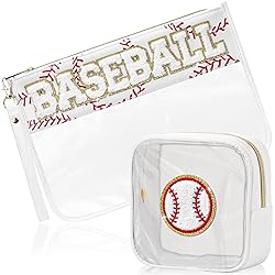BuyCard 2 Pcs Baseball Gifts Cosmetic Makeup Bag