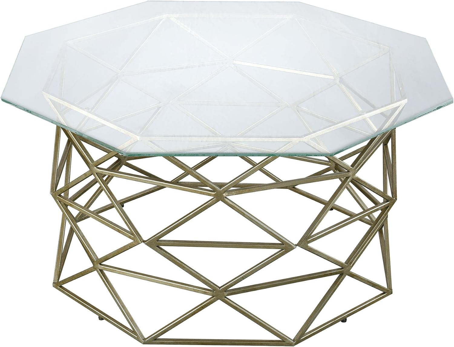 Sterling Bracelet Angular Coffee Table Mesa de café, Metal, metálico