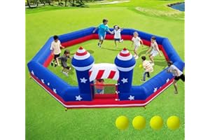 GYMMALL Gaga Ball Pit Inflatable 20FT with Built-in Air Blower, Portable Gagaball Court for Indoor Outdoor School Family Party, Inflatable Sport Games, Gaga Balls Included