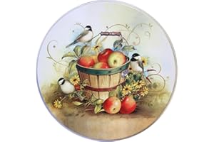 Reston Lloyd Electric Stove Burner Covers, Set of 4, Chickadees All-Over Pattern