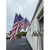 South Wind Designs Boat Flagpole for Rod Holders and/or Rocket launchers and American Flag Combo (3 Foot Pole)