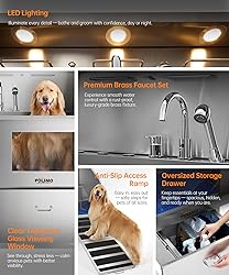 POLIMO Dog Washing Station, LED Professional