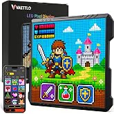 Vaettlo 32x32 LED Pixel Art Display, USB Powered Gaming Desk Decor with App | Pixel Display, Pixel Clock, Programmable Led, Desk Wall Mount, Gamer Gifts, Decor for Game Room, Bedroom