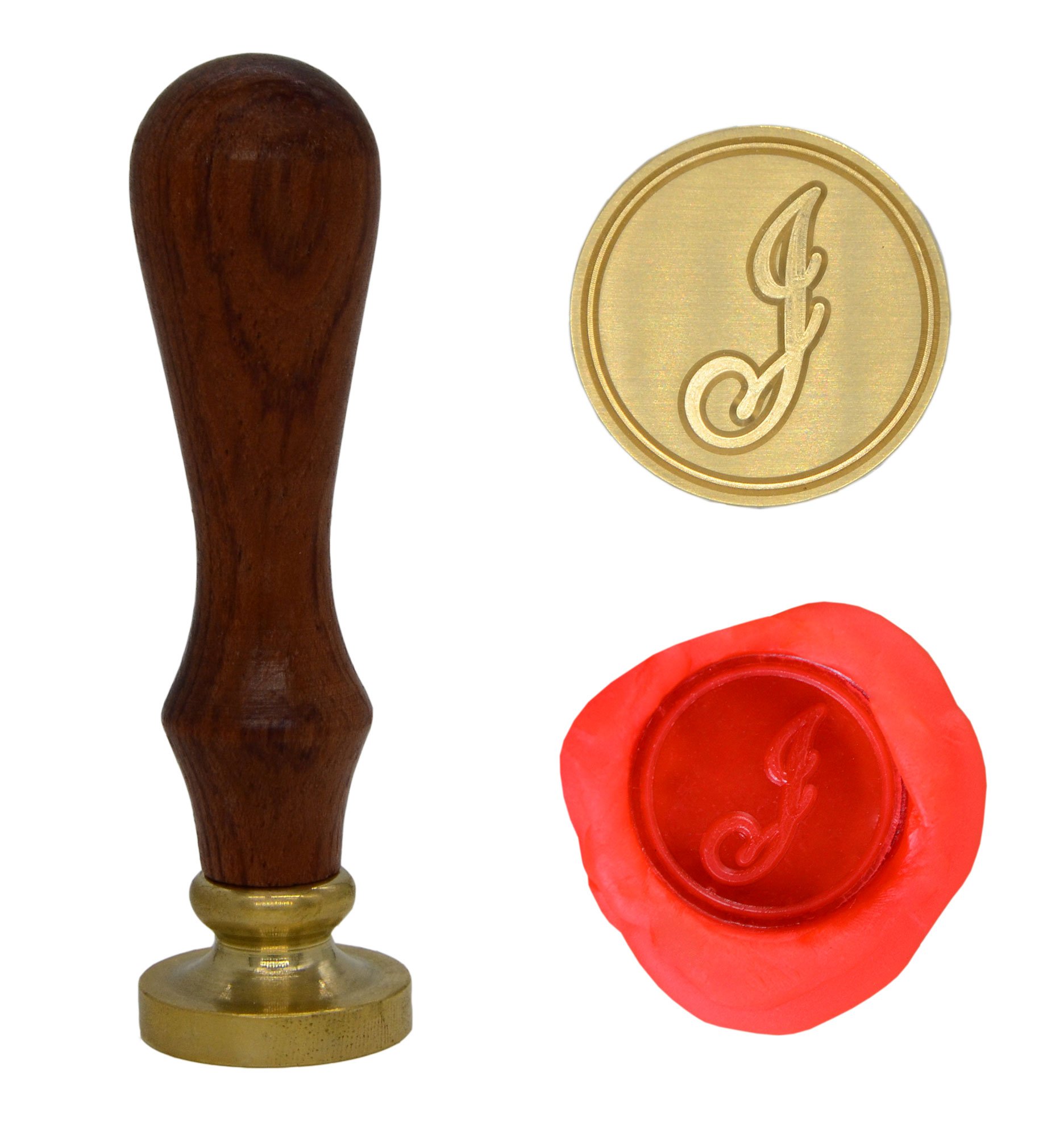 Wax Seal Stamp Letter A-Z, Alphabet Initial Sealing Stamp for Christmas & Thanksgiving Cards, Wedding Invitation W-S-2 (Letter J)