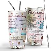 MEDROC Funny Veterinary Technician Gifts - Vet Med Tumbler Stainless Steel 20oz Straw Lid, Vet Tech Appreciation Week Gift For Student Technician Assistant Veterinarian Women Men Coffee Cups (VM02)