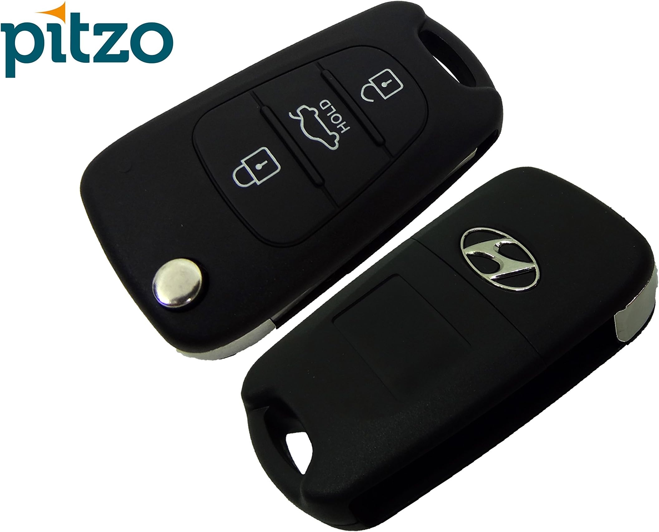 PITZO Replacement 3 Button Remote Flip Car Key Shell for Hyundai i20