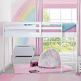 Delta Children Twin Loft Bed with Guardrail and Ladder (Coordinates with Loft Bed Tents Sold Separately), White