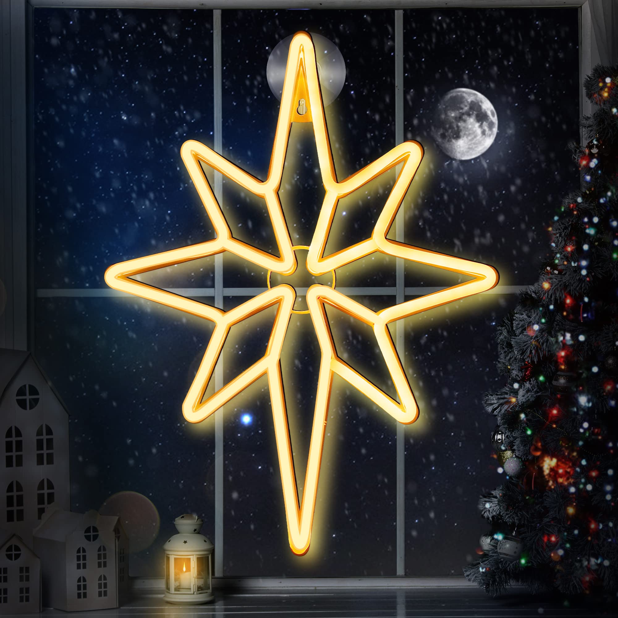 Enhon 1 Pack 16 Inch Bethlehem Star Window, Christmas Star, Nativity — free download
