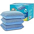 Miracle Microfiber Kitchen Sponge by Scrub-It - Non-Scratch Heavy Duty Dishwashing Cleaning sponges- Machine Washable - (Blue)