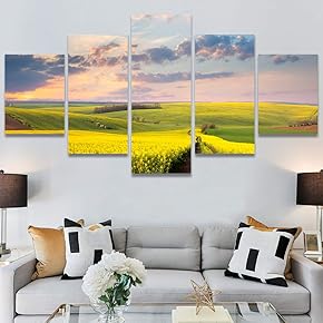 SIGNWIN 5 Panel Canvas Wall Art Modern Art...