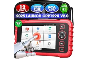 LAUNCH Scanner CRP129X V2.0 Elite (Upgrade of CRP123X), 12 Reset Scan Tool, Lifetime Free Update, FCA SGW Car Scanner,ABS SRS Transmission,Check Engine Code Reader,AutoVIN,Battery Test, 5 Years Backup