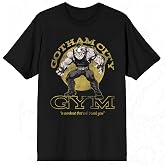 Batman Gotham City Gym Adult Black Crew Neck Short Sleeve T-Shirt