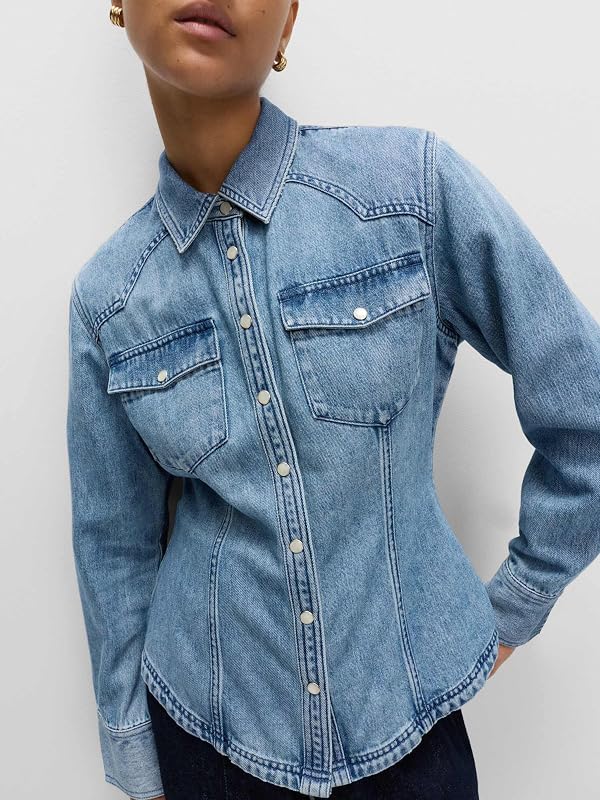 Chemise Western en Jean UK 6 (EU 34) — photo 5 sur 5