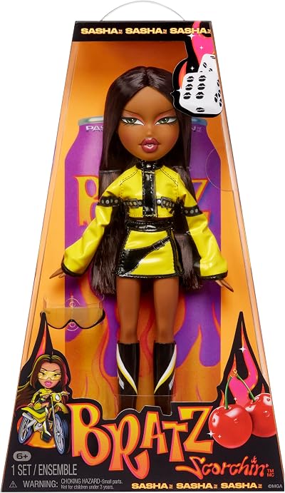 Bratz Scorchin Sasha Doll with Jacket Skirt Shoes Sunglasses