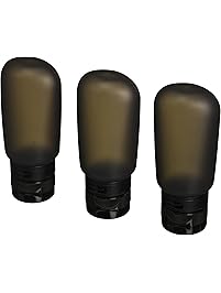 Humangear GoToob Civilized Squeezable Travel Tube (Pack of 3), Black, 3-Ounce