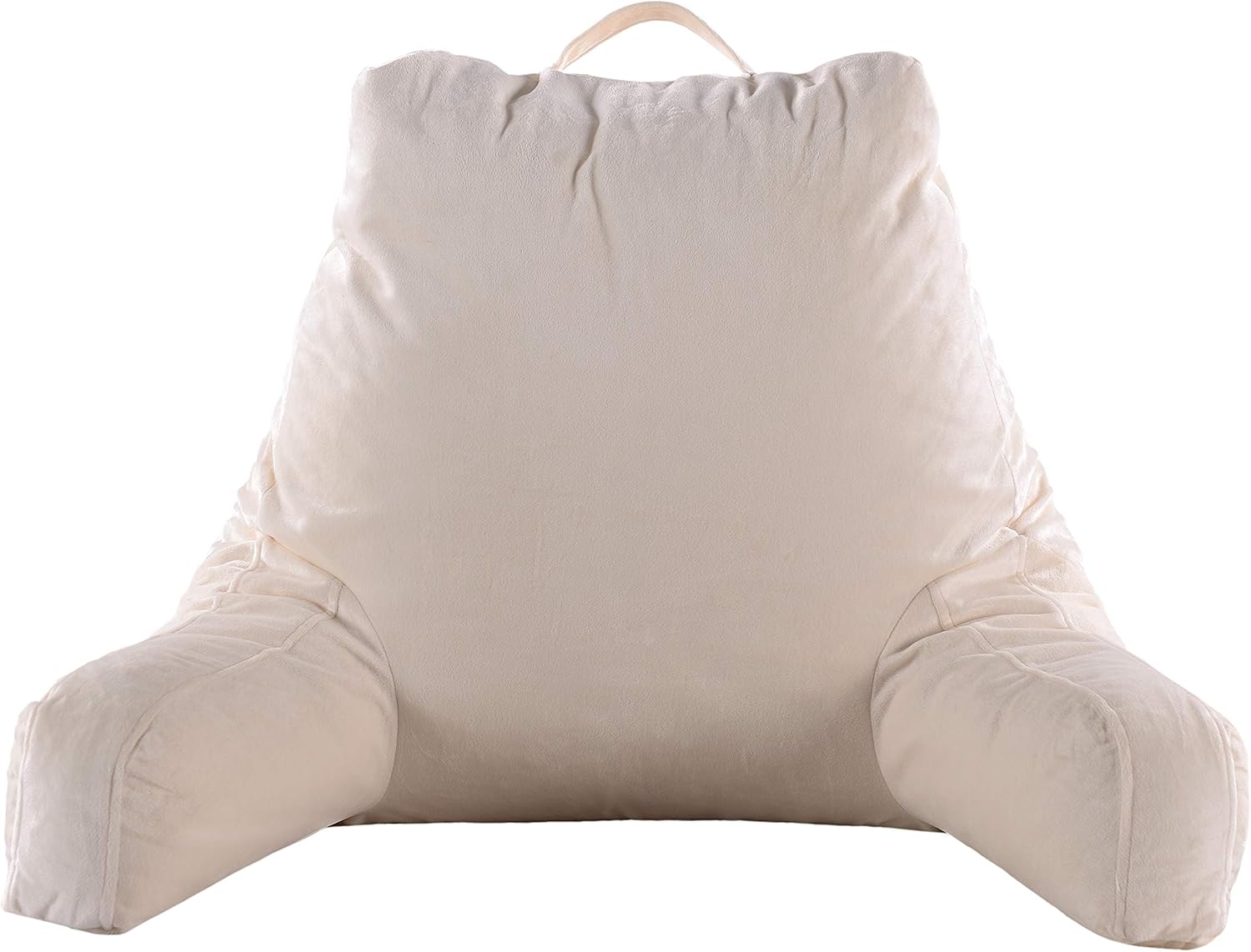 Cheer Collection Foam-Filled TV and Reading Pillow in Ivory with Removable Microplush Washable Cover: Home & Kitchen