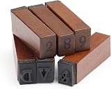 Kurtzy 70pc Wooden Rubber Alphabet Number Symbol Stamp Set Craft Ink Kit view 5