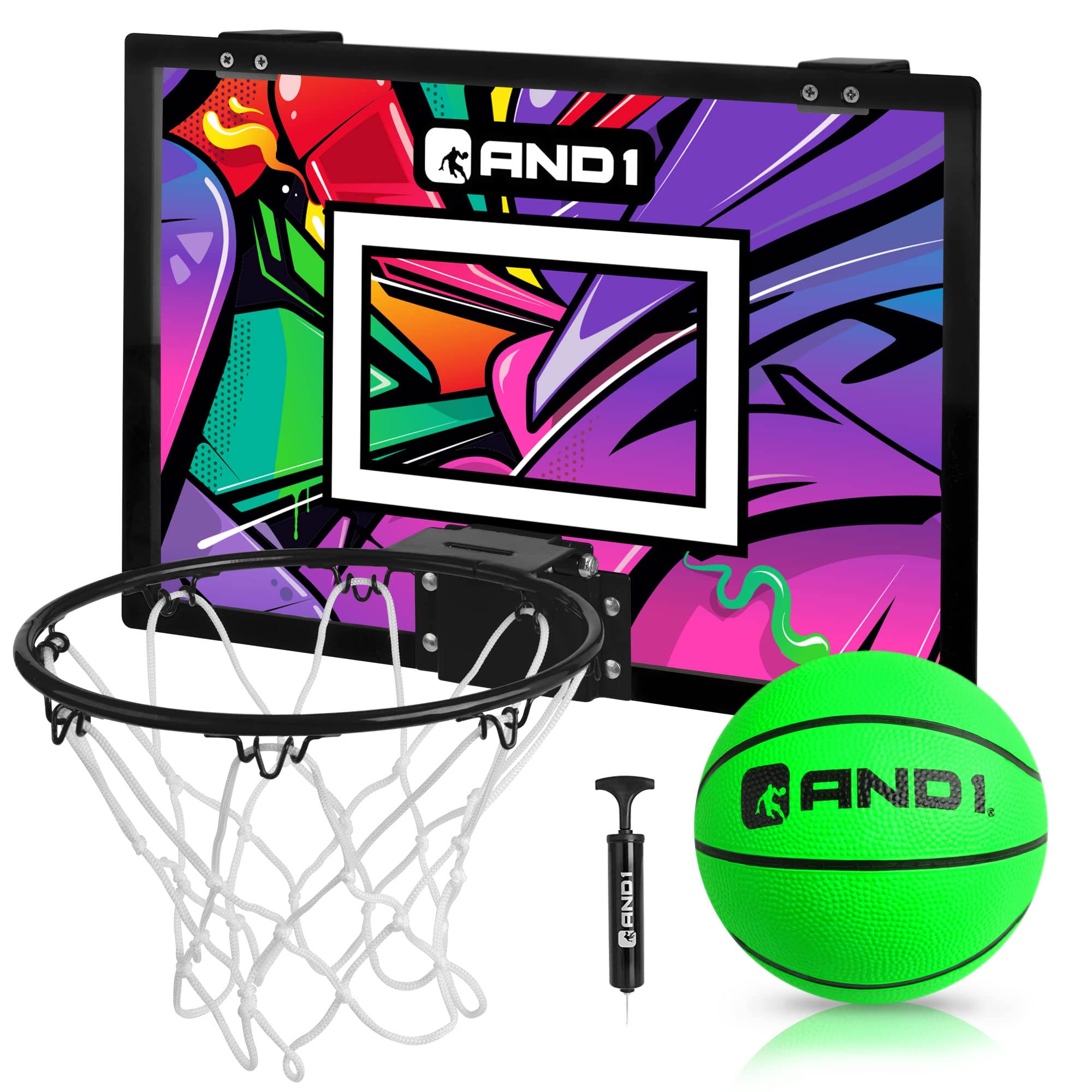 AND1 Mini Basketball Hoop PreAssembled Indoor Basketball Hoop With