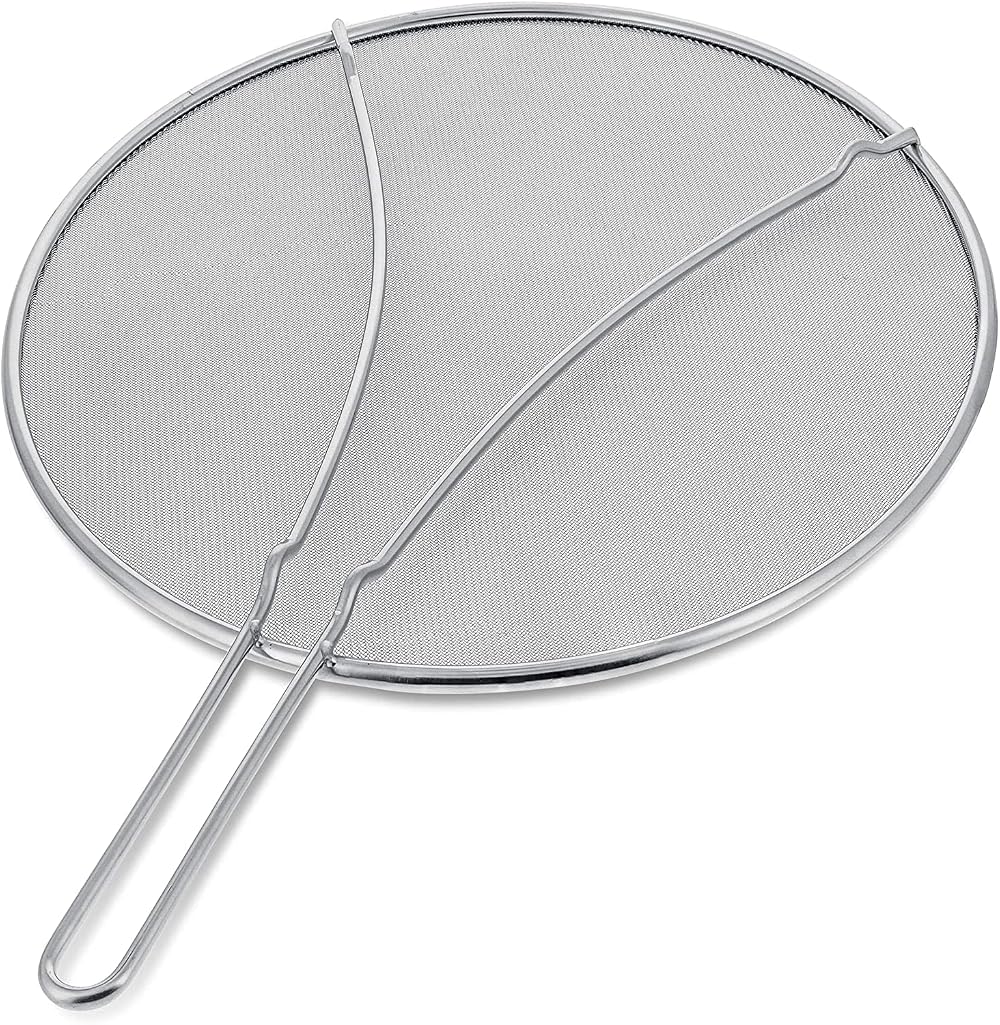VR7 33cm Metal Splatter Screen Grease Guard Frying Pan Fine Mesh Non-Stick