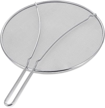 VR7 33cm Metal Splatter Screen Grease Guard Frying Pan Fine Mesh Non-Stick
