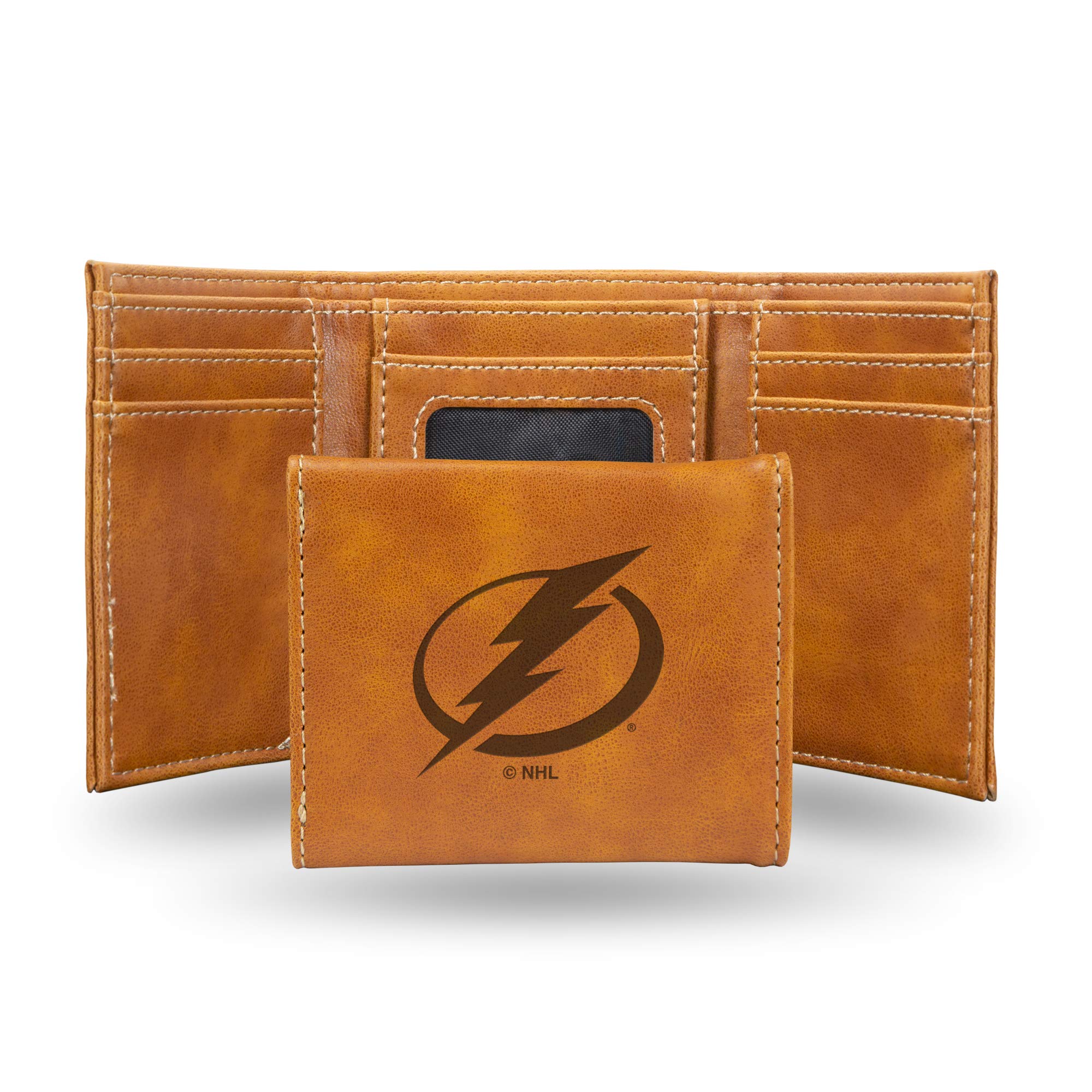Rico Industries Laser Engraved Trifold Wallet, Tampa Bay Lightning