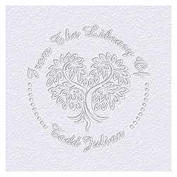 Customized Book Embosser Heart Tree of life Color