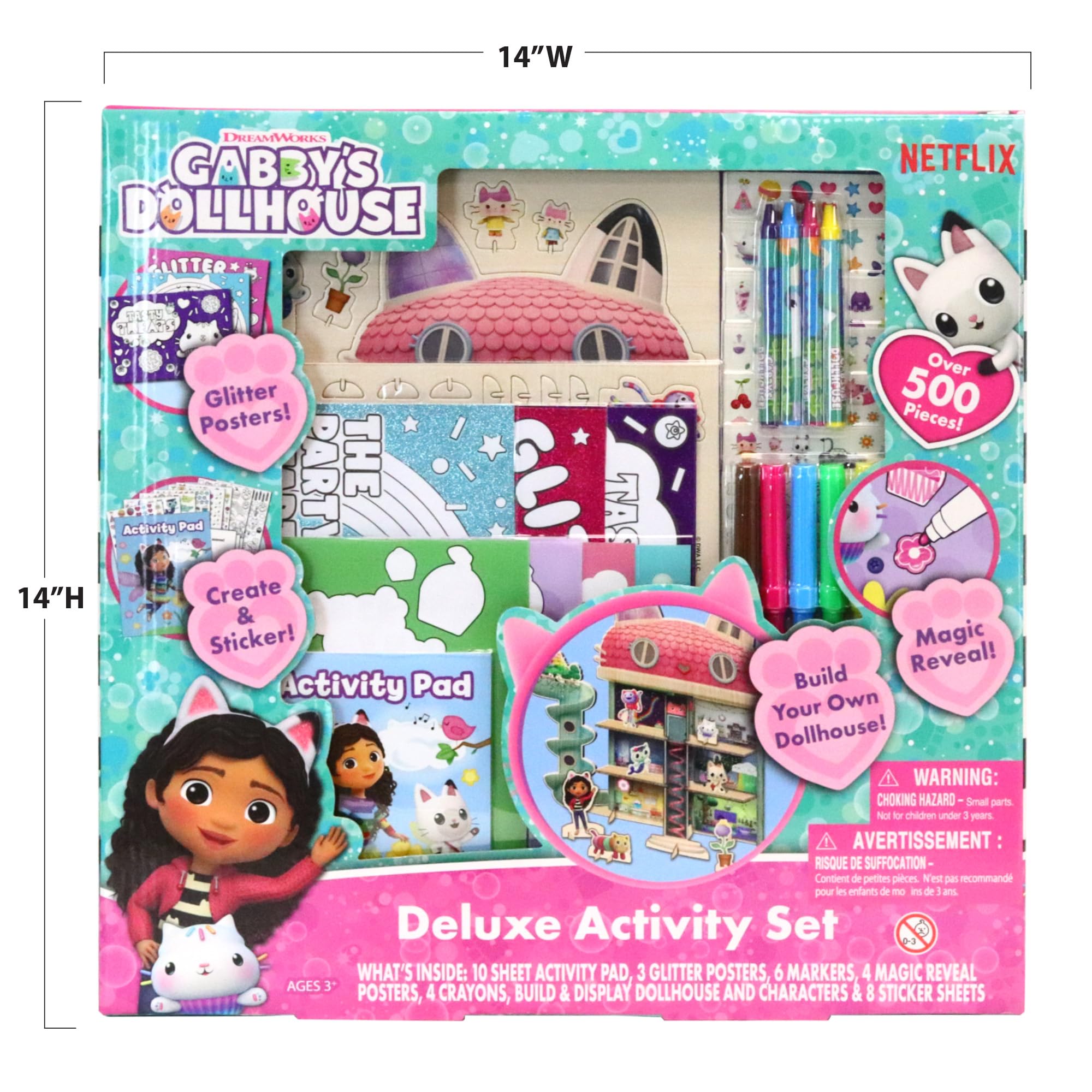 Tara Toys Gabby's Dollhouse Deluxe Activity Set Multi-Piece Art & Craft Kit for Kids with Stickers, Coloring Sheets, and More Great Gift for Girls Ages 3+, DreamWorks Official