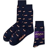 AUSCUFFLINKS Orange Race Car Socks | RACING Socks | Racer Sock | Bday Gift for Guys (Orange Race Car)