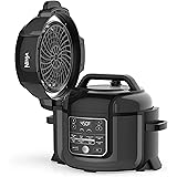 Ninja OP302 Foodi 9-in-1 Pressure, Broil, Dehydrate, Slow Cooker, Air Fryer, and More, with 6.5 Quart Capacity and 45 Recipe