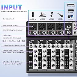 6 Channel Audio Interface Sound Board Mixing