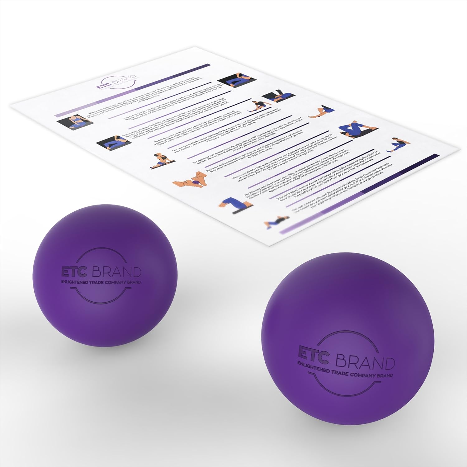 Lacrosse Massage Balls for Trigger Point Release & Pain Relief - Feel Better, Relax & Ease Pain at Home– Trigger Point Therapy for Shoulders, Back & More with Free Exercise Guide & Travel Bag: Health & Personal Care