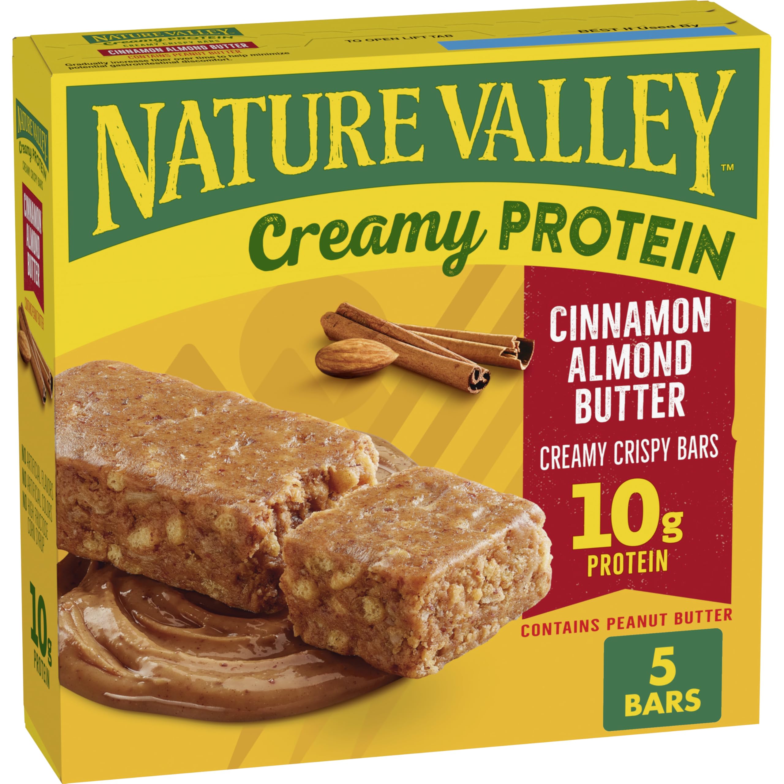 Photo 1 of ++3 pack++Nature Valley Creamy Protein Bars, Cinnamon Almond Butter, 10g Protein Snacks, 5 Bars, 7.45 oz