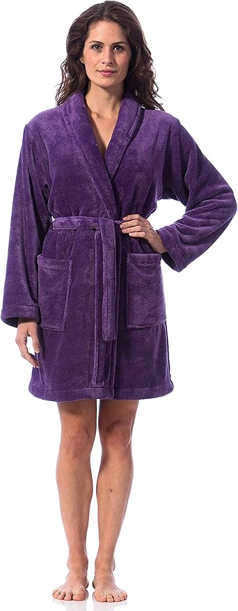 bademantel damen lila