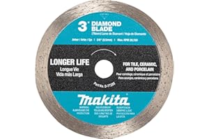 Makita D-77285 3" Continuous Rim Diamond Blade for Ceramic, Granite & Tile, Compatible with DMC300