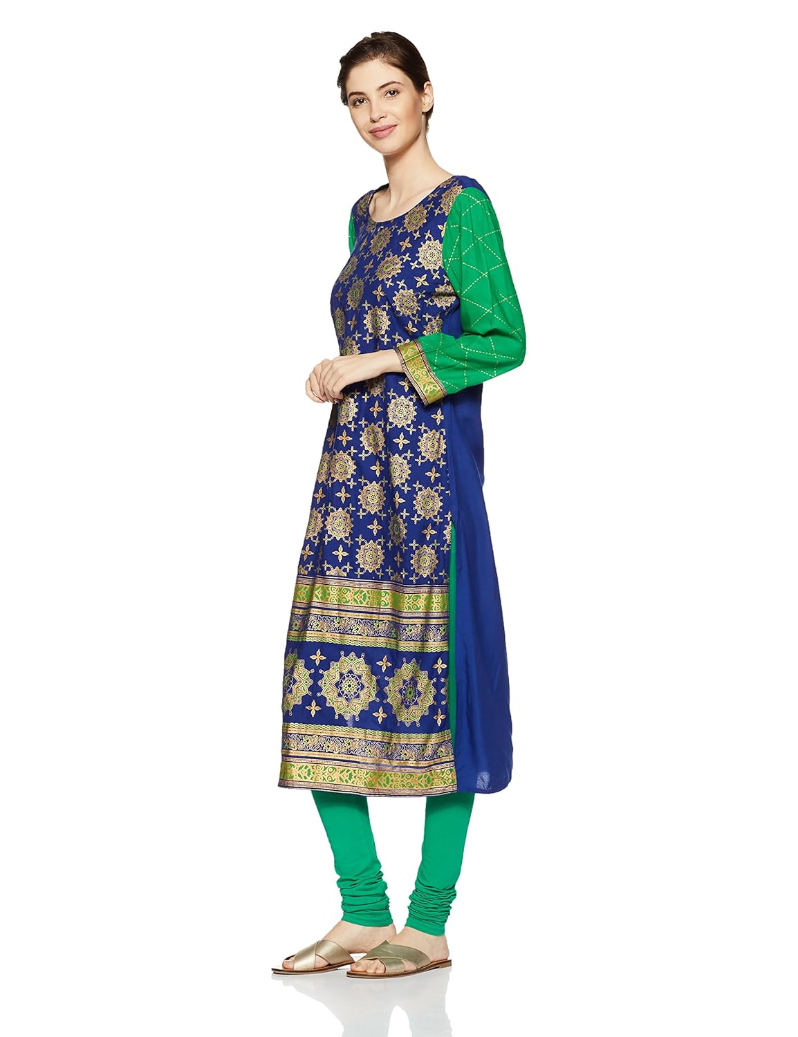 rangmanch by pantaloons women's rayon straight kurta