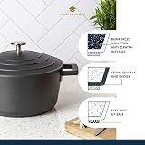 MasterClass Kitchen Craft Light Casserole Pot with Lid 2.5L 20cm Black view 4