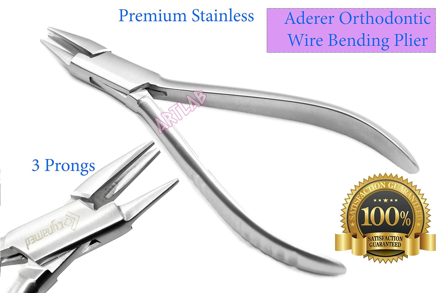 Braces Placement Wire Bending Pliers with 3 PRONGS, Orthodontic USE