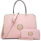 Dasein Women Purses and Handbags Top Handle Satchel Bags Large Shoulder Work Bag Tote with Wallet