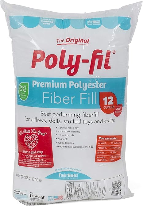 Amazon Com Fairfield Faipft12 Fiber Poly Fil Bag 12 Oz White