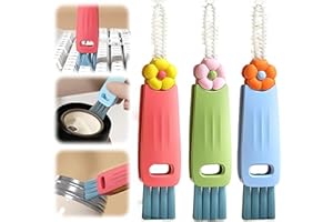 SHRUNQI 3 in 1 Cup Lid Cleaning Brush, 3 in 1 Multifunctional Cleaning Brush Portable Cup Lid Cleaner for Bottle Gap Tight Spaces Cup, Portable Cup Lid Cleaner with Brush, 3 Pcs