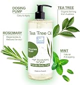 bleu & marine Bretania Tea Tree Body Wash Shampoo Face Wash 200ml Hair Skin Acne view 3