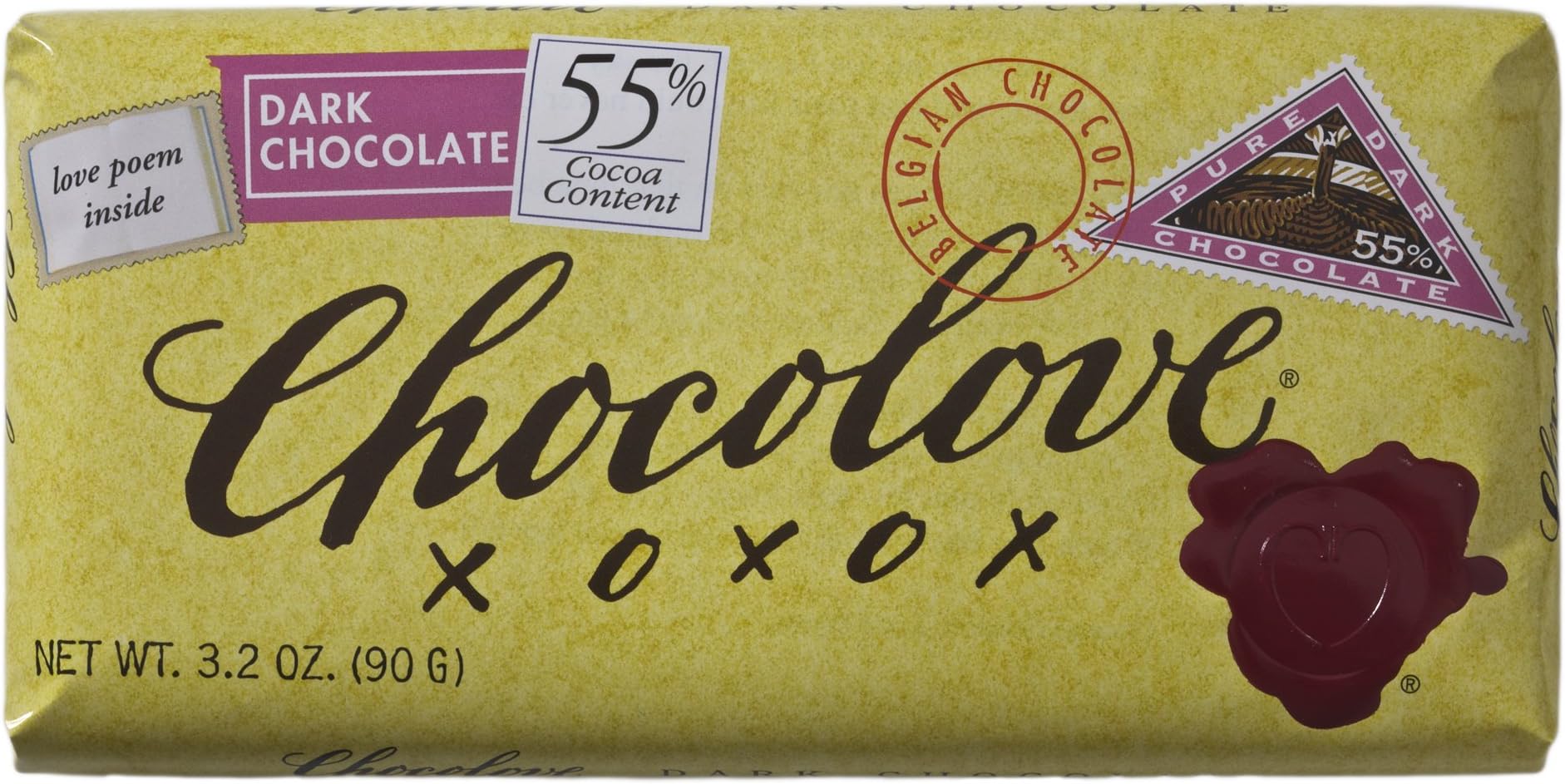 Chocolove Pure Dark Chocolate, 3.2 Ounce