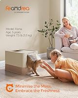 Feandrea Hidden Cat Litter Box with Hood Slide-Out Tray 15 kg Capacity view 2