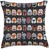 Star Wars The Clone Wars Trooper Helmet Pattern Throw Pillow