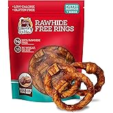 Country Kitchen Rawhide Free Beef Rings Dog Chews, 7 Count | Made with Real Beef, Highly Digestible, Gluten Free