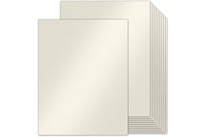 24 Sheets Silver Shimmer Cardstock 8.5 x 11 Metallic Paper, Goefun 80lb Card Stock Printer Paper for Invitations, Crafts, DIY