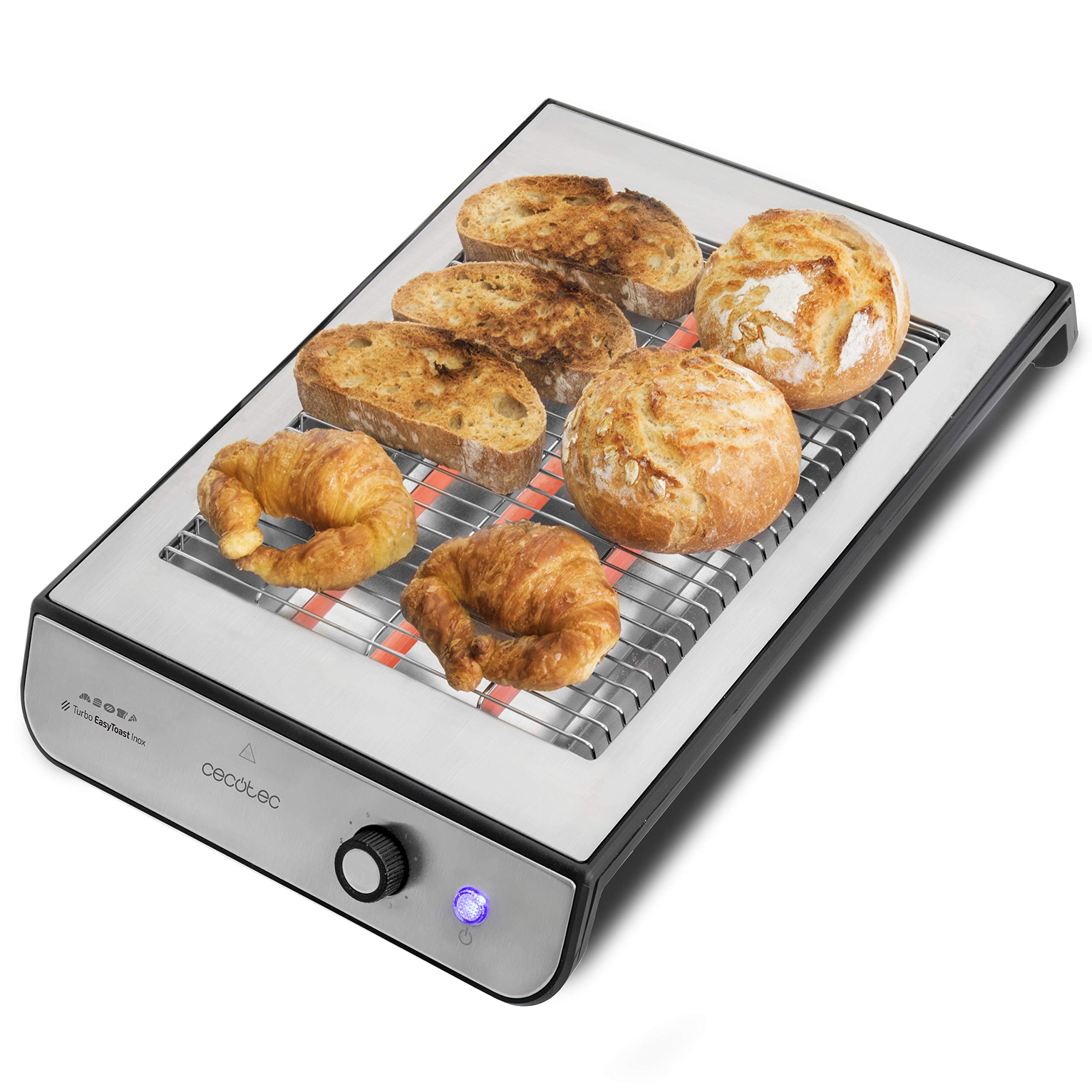 Cecotec-Tostador-Plano-Horizontal-Turbo-Easy-Toast-Inox-900-W-de-Potencia-en-6-Niveles-3-Resistencias-de-Cuarzo