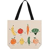 Jubilee Funny Food Cotton Everyday Tote Bag, Shopping tote, Grocery Bag, Multi-Purpose Tote